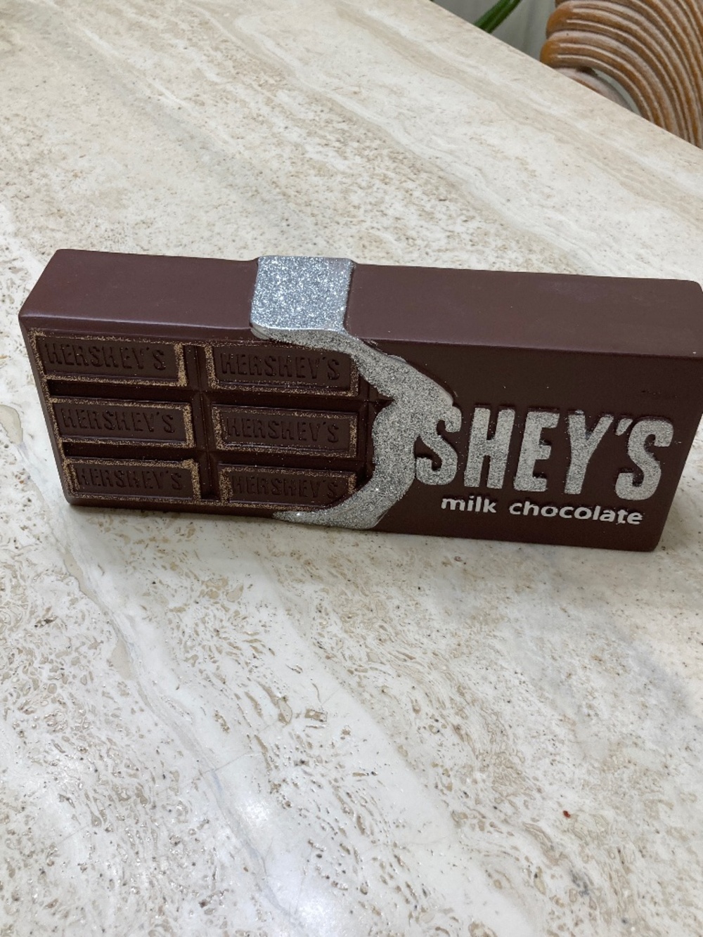 Large Fake Resin Hershey's Bar Decor Glitter Officially Licensed